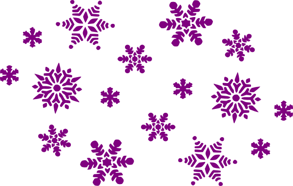 Purple snowflakes clip art at clker vector clip art