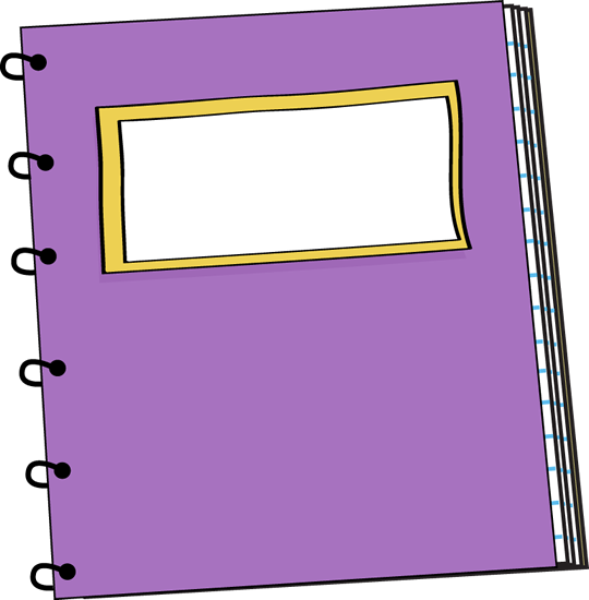 Purple Spiral Notebook Clip A - Notebook Clipart