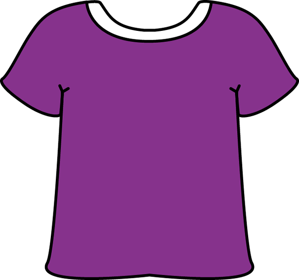 Purple Tshirt with a White Collar