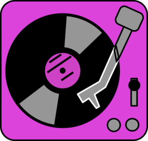 Purple Turntable Clip Art