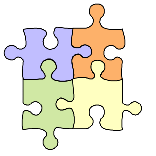 House puzzle clip art at vect