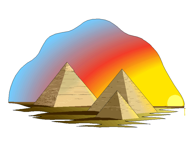 Three Pyramids Clip Art
