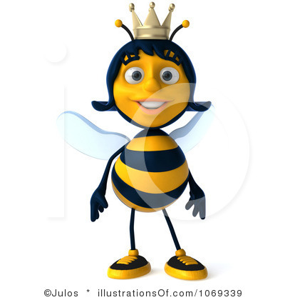 queen bee clipart black and white