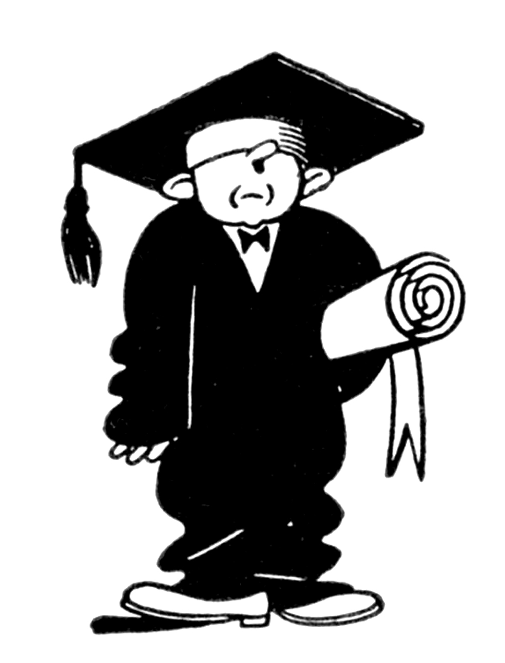 Quirky Retro Graduate Clip Ar - Graduate Clipart
