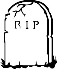 Headstone clipart outline; To