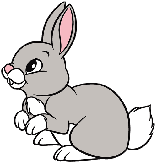 Rabbit bunny clipart black an - Bunnies Clip Art
