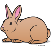 Clip Art Of A Brown Bunny Rab