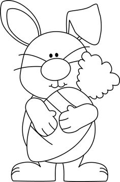 White clipart easter bunny #1 - Rabbit Clipart Black And White