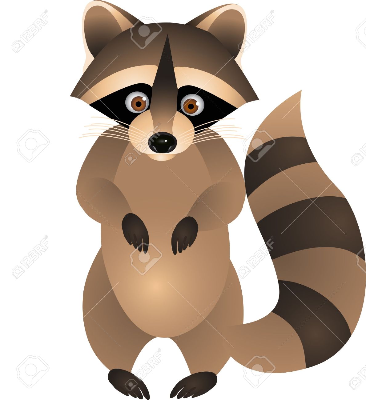 Raccoon revised clip art at v
