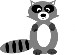 Raccoon clip art at vector clip art