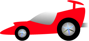 Race car moving clipart