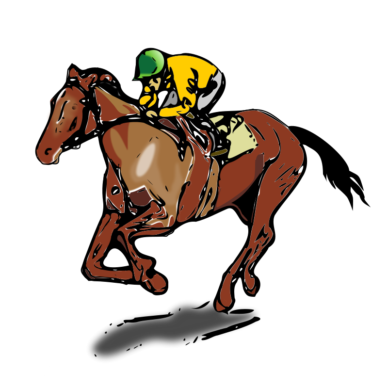 Race Horse Racing Clip Art - Horse Race Clipart