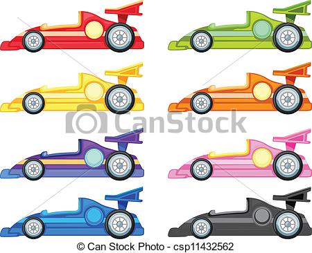 Race car moving clipart
