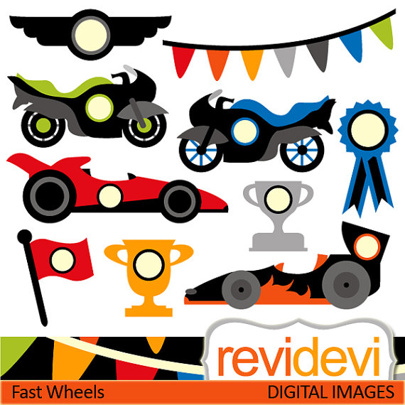 Racing cliparts with fast car - Racing Clipart