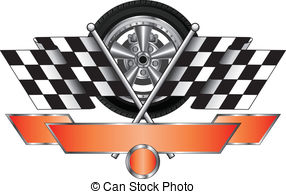 ... Racing Design With Wheel - Illustration of a racing design.