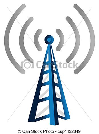 radio tower symbols Drawingsby freesoulproduction11/2,163; Wireless Tower - Blue wireless technology tower background.