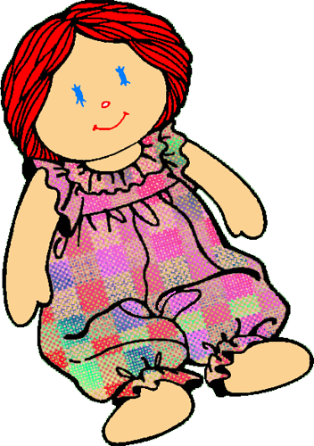 Doll Clipart Black And White 