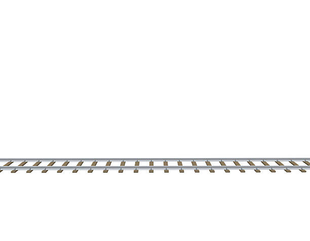 Railway track. 3d Vector illustration.Side view. vector art illustration