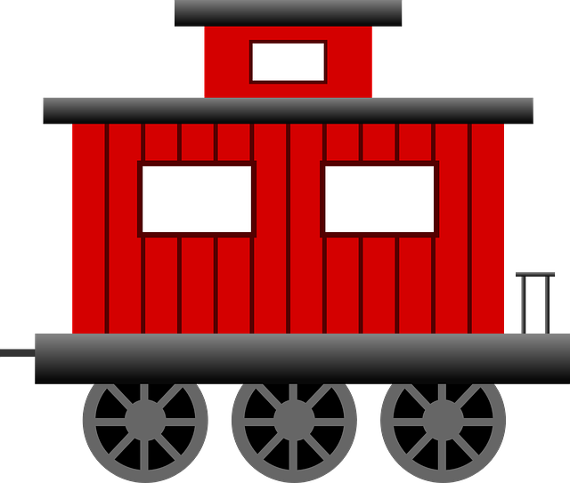 Railway Rails Free Images On  - Caboose Clip Art