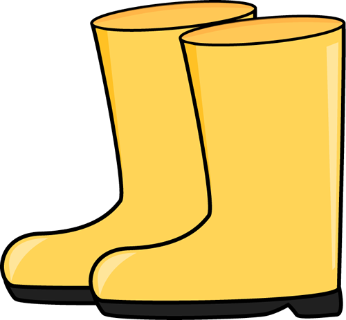 Rain Boots Clip Art Image Pair Of Yellow Rain Boots