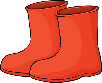 red rain boots clipart