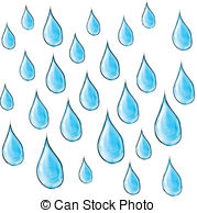 Rain drops. - Color sketch do - Rain Drops Clipart