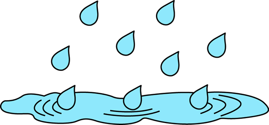 Rain Puddle Clip Art Image Rain Puddle With Falling Raindrops