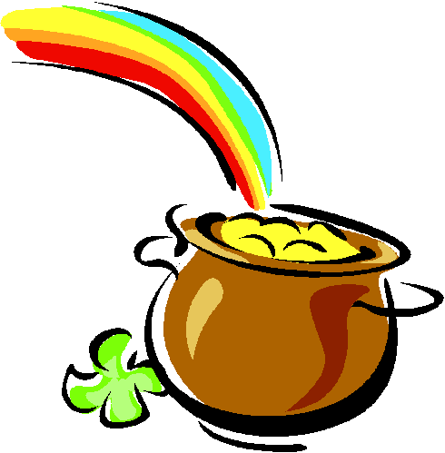Rainbow And Pot Of Gold Clipart - Clipart library