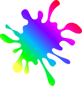 Rainbow Clip Art - Paint Splatter Clip Art