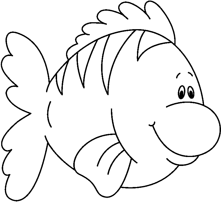 Beautiful Fish Clipart Outlin
