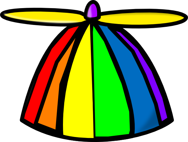 Rainbow Propellor Hat Clip Art At Clker Com Vector Clip Art Online