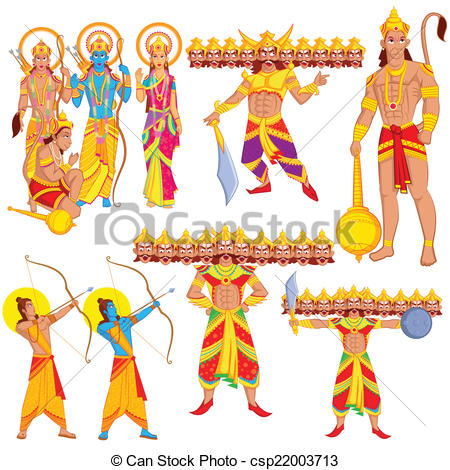 Lord Rama in Ram Navami backg