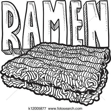 Ramen noodles sketch