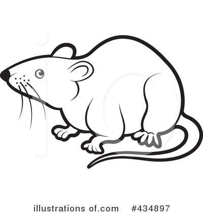 Rats Clipart Black And White  - Rat Clip Art