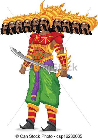 Lord Rama with bow arrow kill