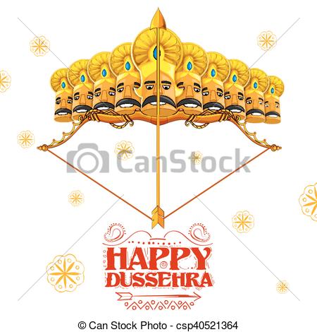 Ravana with ten heads for Dussehra - csp40521364