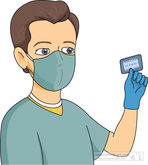 doctor looking at x-ray clipart. Size: 55 Kb From: Medical