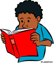 Little Boy Reading a School B
