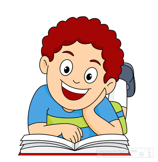 Boy Reading Clip Art