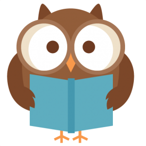 Wise Owl Reading Book Clipart
