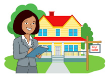 Real estate agent clipart. Size: 110 Kb