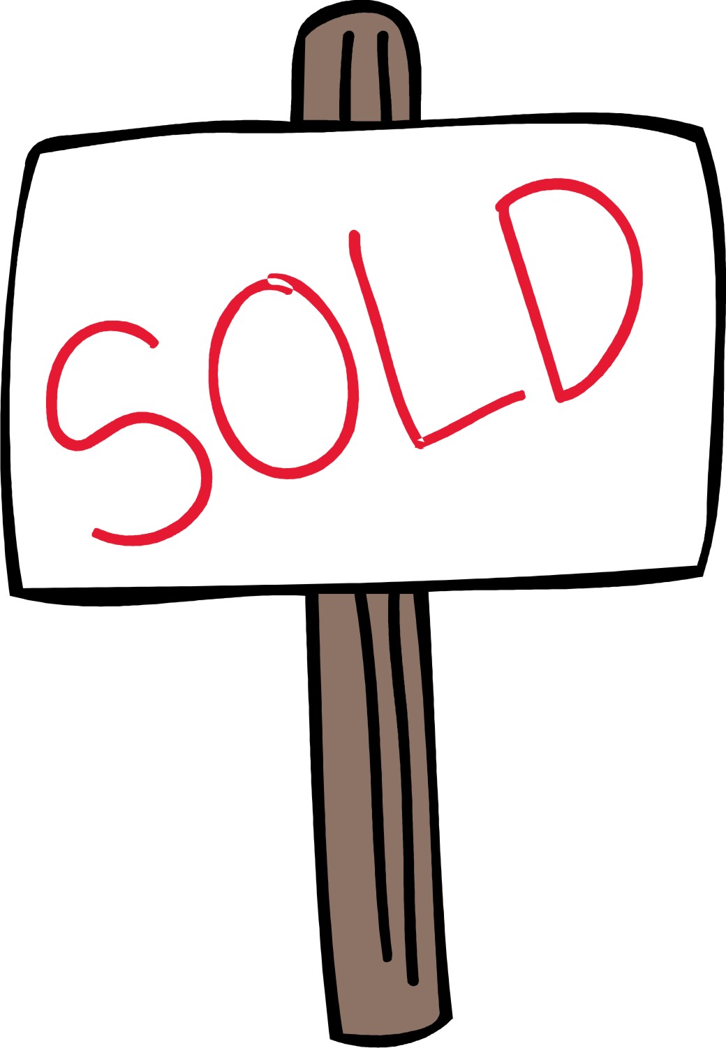 real estate sold sign clipart