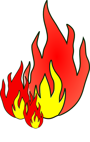 realistic fire flames clipart