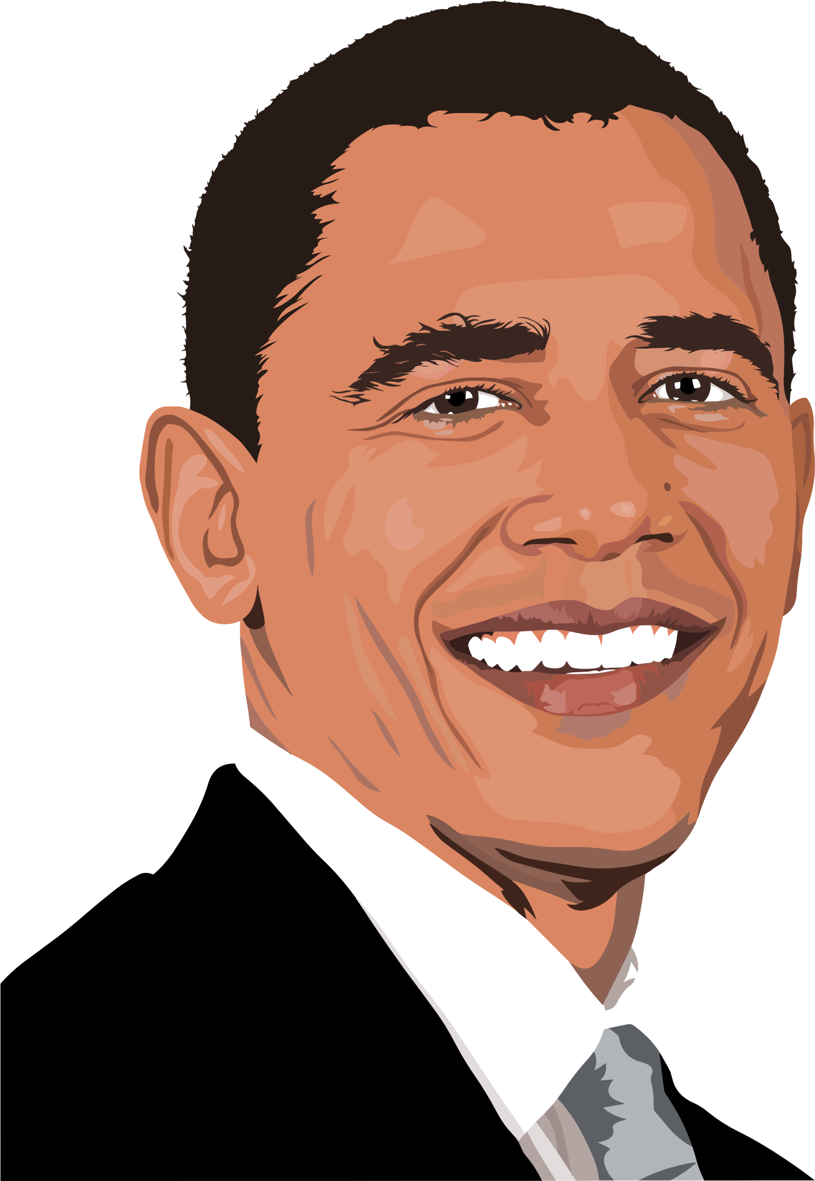 Realistic Barack Obama . - Obama Clip Art