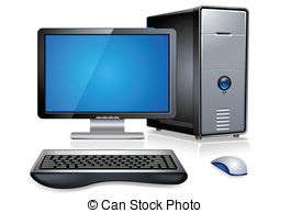 ... Realistic Desktop Computer PC Workstation Terminal detailed.