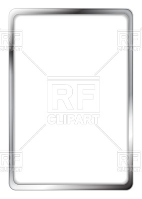 Rectangular metallic silver f - Rectangular Clipart