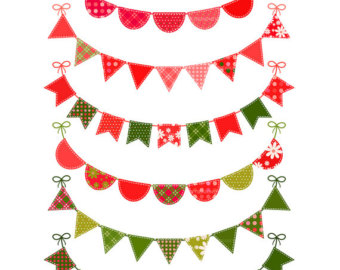 red flag banner clipart - Christmas Clipart Banners