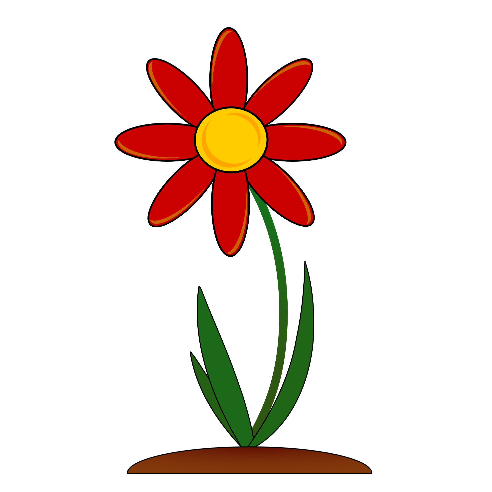 red flower border clip art - Red Flower Clipart