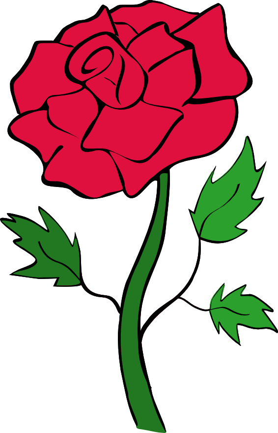 red rose outline clipart - Rose Images Clip Art