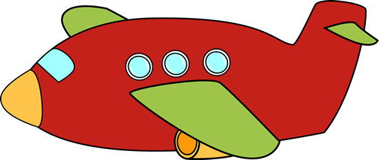 Red Airplane - Clip Art Airplane